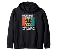 Drones Funny Quadcopter Drone Mode On Funny Drone Pilot Zip Hoodie
