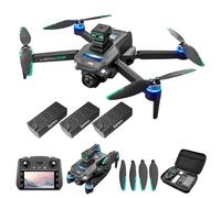 Drones with Camera 4k Professional for Adults, Drone with Screen on Controller, 3 Batteries 60 Mins Flight, Auto Return, Obstacle Avoidance, Remote & app-controlled GPS Drones 4K for Beginners (Black)