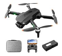 Drones with Camera for Adults 6K GPS Foldable 5G Quadcopter for Beginners with Optical Flow Positioning Auto Return Home Follow Me Brushless Motor 25 Mins Long Flight Time (Black 1 BATTERY)