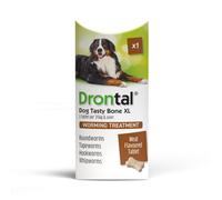 Drontal Tasty Bone XL Wormer Tablets for Large Dogs (Over 20kg) x 1 Ta