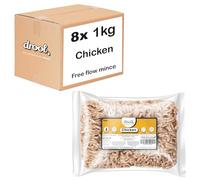 Drool Chicken Freeflow Mince 8 x 1kg | 100% Natural Premium Raw Dog Food | Frozen Dog Food for Optimal Canine Health