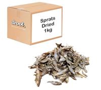 Drool Dried Sprats Dog Treats - 100% Natural Whole Fish, Air-Dried, High Protein, Grain Free - 1kg