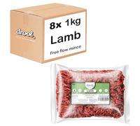 Drool Lamb Freeflow Mince 8 x 1kg | 100% Natural Raw Dog Food | Premium Frozen Food for Optimal Canine Health