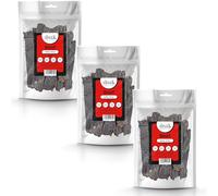 Drool Pet Products | 100% Pure Dried Fresh Meat | Triple pack Beef Meaty Strips for Dogs 3 x 150g Beef | Air-Dried Nibbles Dog Chews for Dogs & Puppies