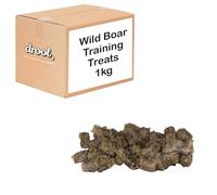Drool Pet Products 100% Pure Dried Fresh Meat Wild Boar | Single Pack Training Treats for Dogs | 1 x 1kg Pack Air-Dried Nibbles Dog Chews for Dogs & Puppies 1kg Wild Boar