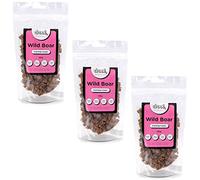Drool Pet Products 100% Pure Dried Fresh Meat Wild Boar | Triple Pack Training Treats for Dogs | 3 x 150g Air-Dried Nibbles Dog Chews for Dogs & Puppies