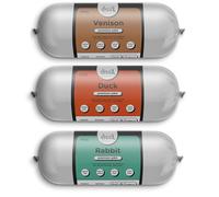 Drool Pet Products Dog Food | Multi Pack 3 x 400g Premium Pate Tubes | Dog Pate 1 x Venison 1 x Duck 1 x Rabbit