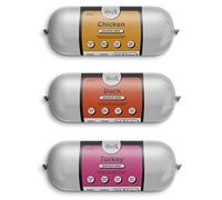 Drool Pet Products Dog Food Pate | Triple pack 3 x 400g Premium Pate | Dog Pate Tube 1 x Chicken Pate 1 x Duck Pate 1 x Turkey