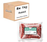 Drool Rabbit Freeflow Mince 8 x 1kg | 100% Natural Raw Dog Food | Premium Raw Dog Food | Frozen Dog Food for Optimal Canine Health