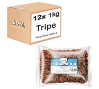 Drool Tripe Freeflow Mince 12 x 1kg | 100% Natural Raw, Premium Frozen Dog Food for Optimal Canine Health
