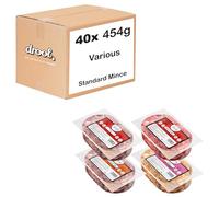 Drool Various Standard Mince 40 x 454g | 100% Natural Raw Dog Food Frozen Various Dog Food for Optimal Canine Health Selection : Beef, Tripe, Turkey, Duck, Lamb, Oily Fish