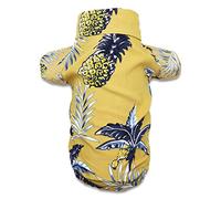 DroolingDog Hawaiian Shirts for Small Dogs Camp Clothes Cat Apparel Pet Vacation Tee Shirt, Medium