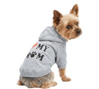 DroolingDog I Love My Mom Dog T-Shirt - Small, Medium, Grey