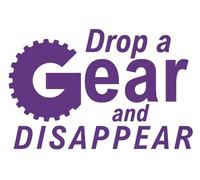 Drop a Gear and Disappear Vinyl Decal (Purple)