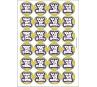 Drop Acid Not Bombs Circular Matt Paper Stickers A4 Sheet of 24 (Each Sticker is 45mm Diameter)