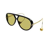Drop Aviator Sunglasses - female - Bottega Veneta - Sunglasses - Black - 63 MM - Accessories 63 MM