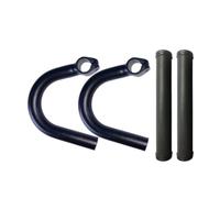 Drop Bar Attachment, Flat Bar to Drop Bar Adapter, Aluminum Alloy Body, with Soft Sleeves and Bar Ends - Ideal for Converting Mountain Bike to Road Bike