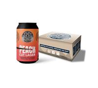 Drop Bear Beer Co. Alcohol Free Beer - Peach Lager - Case of 12 x 330ml, 0.5% cans | Vegan, Gluten Free, 46 Calories per Lager | Non Alcoholic Gifts & Hampers (24)