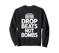Drop Beats Not Bombs Boombox Peace Music Design Sweatshirt