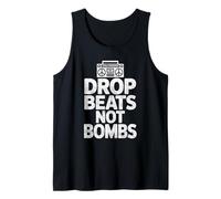 Drop Beats Not Bombs Boombox Peace Music Design Tank Top