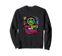 Drop Beats Not Bombs Peace Symbol Music Sweatshirt