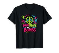 Drop Beats Not Bombs Peace Symbol Music T-Shirt