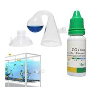 Drop Checker -Drops Checkers For Aquarium | Portable Drrop Checkerr With 15ml CO2s Indicator Solution | Aqquarium System Monitor, Diffuser Tester Fish