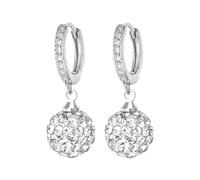 Drop Dangle Earrings Leverback Earrings Silver Drop Earrings Round Earrings Jewelry For Women And Girls Open Hoop Earrings (White, One Size)