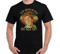 Drop Dead FRED T-Shirt We're Grown Ups Now So P!ss Off Rik Mayall Rick TEE Movie Black(Large)