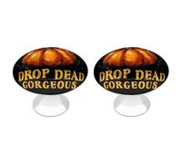 Drop Dead Gorgeous Round Cabinet Pulls Drawer Knobs 1.1 Inch Handles for Kitchen Dresser Set of 2