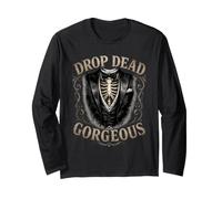 Drop Dead Gorgeous Skeleton Tuxedo Gothic Halloween Long Sleeve T-Shirt