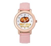 Drop Dead Gorgeous Women’s Watch Quartz Wristwatch Analog with Leather Strap for Office