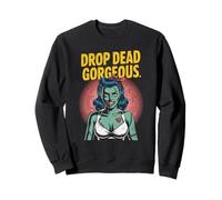 DROP DEAD GORGEOUS Zombie Girl with Retro Hairstyle Sweatshirt
