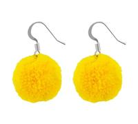 Drop Earring Pompom Made With Cotton by JOE COOL