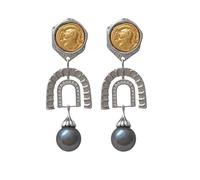 Drop Earrings for Women Girls - Dangle Earrings with Carved arch Earrings,Sleeper Hoops Earrings Christmas Anniversary Birthday