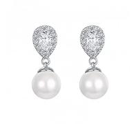 Drop Earrings for Women Shell Simulated-Pearl Round Gems Earrings Wedding Engagement Gift