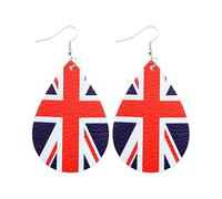 Drop Earrings Water Drops Oval Earrings British Flag Jewellery292