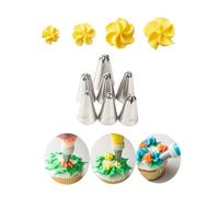 Drop Flower Piping Tips Set, 107, 109, 129, 131, 191, 224, 225 Icing Tip, Blooming Beauty for Cakes and Cookies