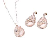 Drop Gem Necklace Earring Long Diamond Pendant Necklace Woman Girl Birthday Valentine Wedding Party Chain Jewelry Fashion Charming Gift Costume AccessoriesAttractive Design