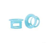 Drop Handlebar for Road Bikes Featuring Glow-in-the-Dark End Covers and Lightweight PP Grips Compatible with Standard Brake Lever Mounts (Blue-Luminous)