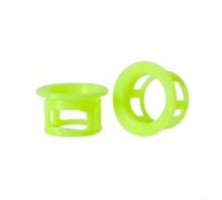 Drop Handlebar for Road Bikes Featuring Glow-in-the-Dark End Covers and Lightweight PP Grips Compatible with Standard Brake Lever Mounts (Green-Luminous)