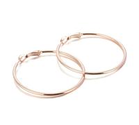 Drop Hoop Earrings for Women, Summer Earrings Rose Gold 49mm Big Circle Stainless Steel