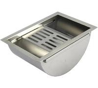 Drop-in Deal Tray,Transaction Ticketing Windows,1pcs 304 Stainless Steel Brushed Finish Cash Register Tray for Service Station Ticket Banks Hospitals ETC (Silver)(A)