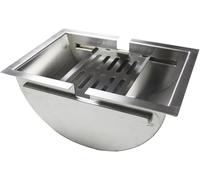 Drop-in Deal Tray,Transaction Ticketing Windows,1pcs 304 Stainless Steel Brushed Finish Cash Register Tray for Service Station Ticket Banks Hospitals ETC (Silver)(B)