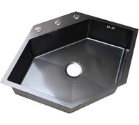 Drop In Kitchen Sink, Diamond Shape Hexagonal Slot Single Tank, Stainless Steel Top Mount Workstation Sink With Drain Pipe, Perfect for Modern Kitchens.(B,84x55cm/33 * 21.65in )