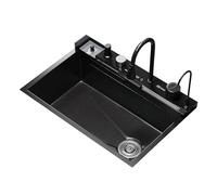 Drop-in Sink Workstation with Pull-Down Faucet, Large 26.8-inch Design for Kitchen or Bar, Durable Construction