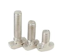 Drop-in T Slot Bolts Hammer Head Screws, 10Pcs/lot M5 M6 M8 T Hammer Head Bolt Aluminum Connector Screws For EU20/ 30/40/4 5 Aluminum Profiles(Eu30 m6*25mm)