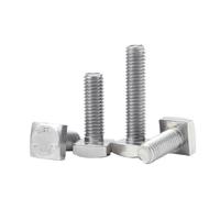 Drop-in T Slot Bolts Hammer Head Screws, 5pcs M6 M8 M10 M12 304 Stainless Steel Square Head Screws Bolts A2-70(M6*25mm)