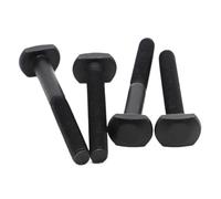 Drop-in T Slot Bolts Hammer Head Screws, Black Carbon Steel T Shape Punch Milling Machine Screw M6 M8 M10 M12 Threaded Rod Clamping Cap Bolt T-Slot T-head Bolts 1pc(M6*45mm)