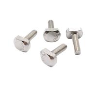 Drop-in T Slot Bolts Hammer Head Screws, M6 M8 M10 M12 304 A2 Stainless Steel T Shape Type Hammer Head Screw Groove Bolt For T-Slot Chute Rail Miter Track 5pcs(M10*45mm)
